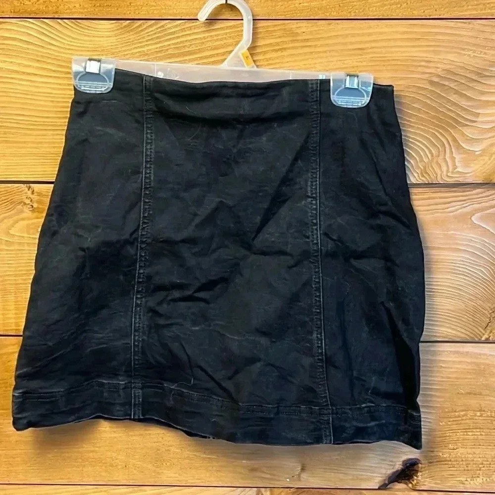 BDG UO Womens Denim skirt black Md mini zippered party casual streetwear Y2K - Picture 2 of 6